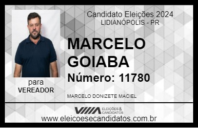 Candidato MARCELO GOIABA 2024 - LIDIANÓPOLIS - Eleições