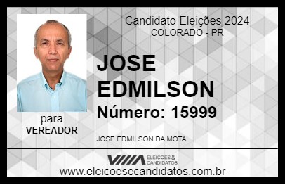 Candidato JOSE EDMILSON 2024 - COLORADO - Eleições