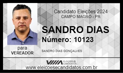 Candidato SANDRO DIAS 2024 - CAMPO MAGRO - Eleições