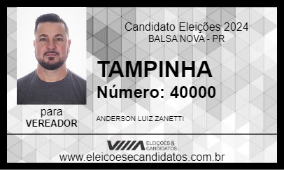 Candidato TAMPINHA 2024 - BALSA NOVA - Eleições