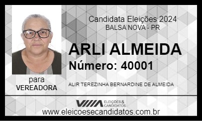 Candidato ALIR ALMEIDA 2024 - BALSA NOVA - Eleições