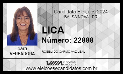 Candidato LICA 2024 - BALSA NOVA - Eleições