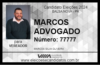 Candidato MARCOS ADVOGADO 2024 - BALSA NOVA - Eleições