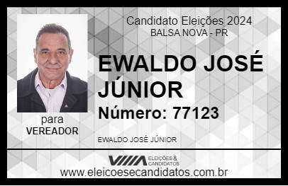 Candidato EWALDO JOSÉ JÚNIOR  2024 - BALSA NOVA - Eleições