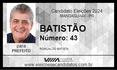 Candidato BATISTÃO 2024 - MANDAGUARI - Eleições