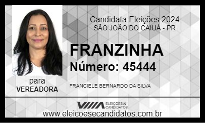 Candidato FRANZINHA 2024 - SÃO JOÃO DO CAIUÁ - Eleições