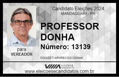 Candidato PROFESSOR DONHA 2024 - MANDAGUARI - Eleições