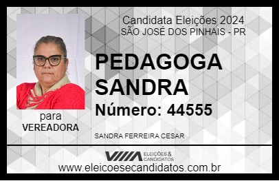 Candidato PEDAGOGA SANDRA 2024 - SÃO JOSÉ DOS PINHAIS - Eleições