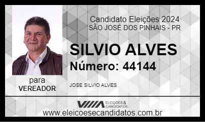 Candidato SILVIO ALVES 2024 - SÃO JOSÉ DOS PINHAIS - Eleições