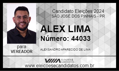 Candidato ALEX LIMA 2024 - SÃO JOSÉ DOS PINHAIS - Eleições