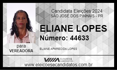 Candidato ELIANE LOPES 2024 - SÃO JOSÉ DOS PINHAIS - Eleições