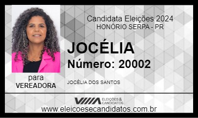 Candidato JOCÉLIA 2024 - HONÓRIO SERPA - Eleições