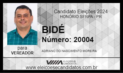 Candidato BIDÉ 2024 - HONÓRIO SERPA - Eleições