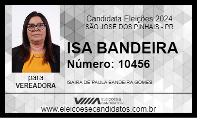 Candidato ISA BANDEIRA 2024 - SÃO JOSÉ DOS PINHAIS - Eleições