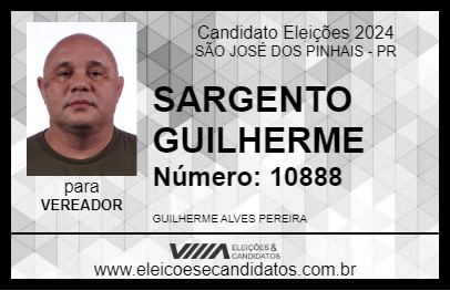 Candidato SARGENTO GUILHERME 2024 - SÃO JOSÉ DOS PINHAIS - Eleições