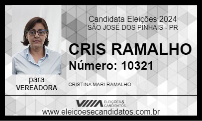 Candidato CRIS RAMALHO 2024 - SÃO JOSÉ DOS PINHAIS - Eleições