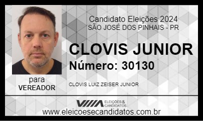 Candidato CLOVIS JUNIOR 2024 - SÃO JOSÉ DOS PINHAIS - Eleições