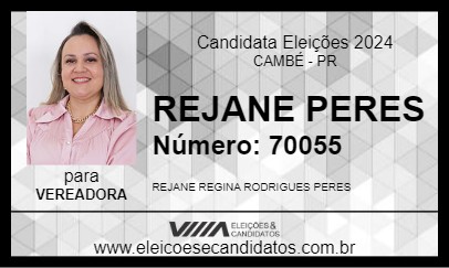 Candidato REJANE PERES 2024 - CAMBÉ - Eleições