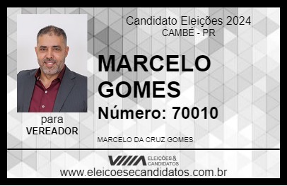 Candidato MARCELO GOMES 2024 - CAMBÉ - Eleições