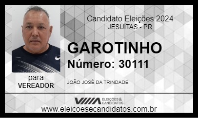 Candidato GAROTINHO 2024 - JESUÍTAS - Eleições