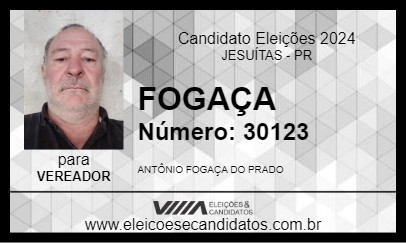 Candidato FOGAÇA 2024 - JESUÍTAS - Eleições