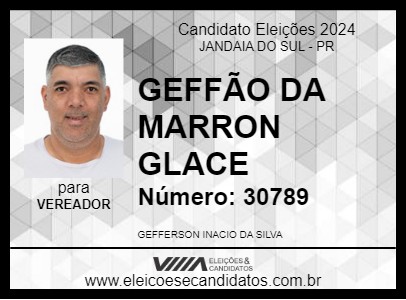 Candidato GEFFÃO DA MARRON GLACE 2024 - JANDAIA DO SUL - Eleições