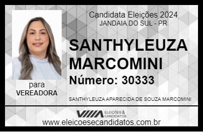 Candidato SANTHYLEUZA MARCOMINI 2024 - JANDAIA DO SUL - Eleições