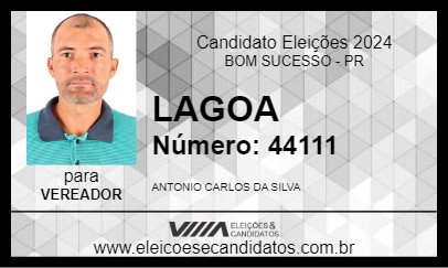 Candidato LAGOA 2024 - BOM SUCESSO - Eleições