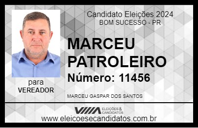 Candidato MARCEU PATROLEIRO 2024 - BOM SUCESSO - Eleições