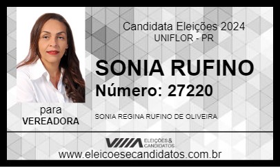 Candidato SONIA RUFINO 2024 - UNIFLOR - Eleições