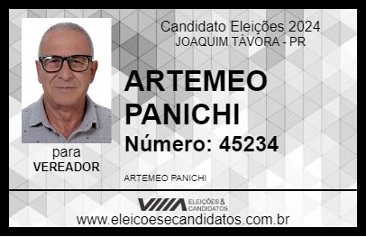 Candidato ARTEMEO PANICHI 2024 - JOAQUIM TÁVORA - Eleições