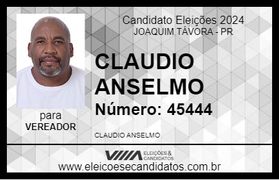 Candidato CLAUDIO ANSELMO 2024 - JOAQUIM TÁVORA - Eleições