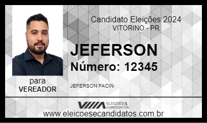 Candidato JEFERSON 2024 - VITORINO - Eleições