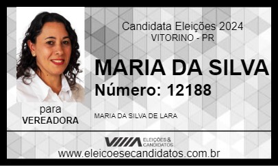 Candidato MARIA DA SILVA 2024 - VITORINO - Eleições