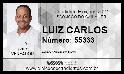 Candidato LUIZ CARLOS 2024 - SÃO JOÃO DO CAIUÁ - Eleições