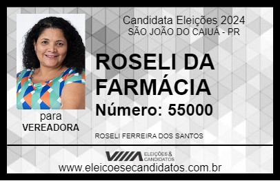 Candidato ROSELI DA FARMÁCIA 2024 - SÃO JOÃO DO CAIUÁ - Eleições