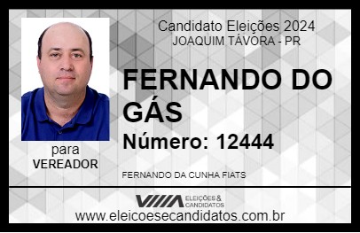 Candidato FERNANDO DO GÁS 2024 - JOAQUIM TÁVORA - Eleições