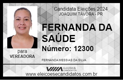 Candidato FERNANDA DA SAÚDE 2024 - JOAQUIM TÁVORA - Eleições