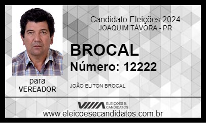 Candidato BROCAL 2024 - JOAQUIM TÁVORA - Eleições