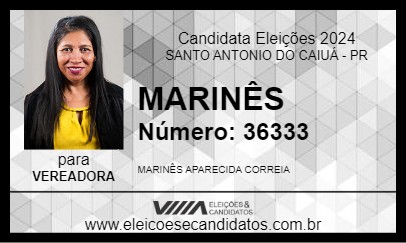 Candidato MARINÊS 2024 - SANTO ANTONIO DO CAIUÁ - Eleições