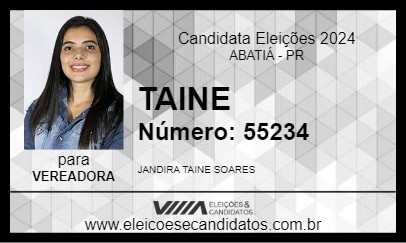 Candidato TAINE 2024 - ABATIÁ - Eleições