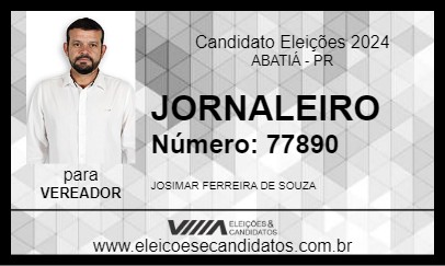 Candidato JORNALEIRO 2024 - ABATIÁ - Eleições