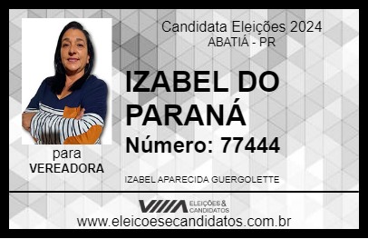 Candidato IZABEL DO PARANÁ 2024 - ABATIÁ - Eleições