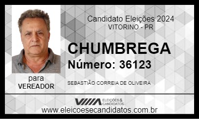 Candidato CHUMBREGA 2024 - VITORINO - Eleições