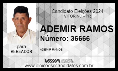 Candidato ADEMIR RAMOS 2024 - VITORINO - Eleições