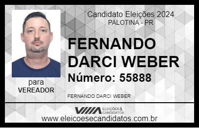 Candidato FERNANDO DARCI WEBER 2024 - PALOTINA - Eleições