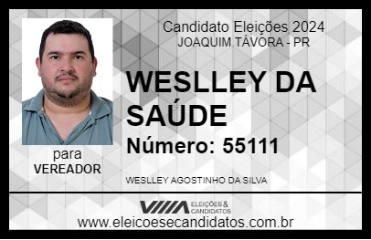 Candidato WESLLEY DA SAÚDE 2024 - JOAQUIM TÁVORA - Eleições