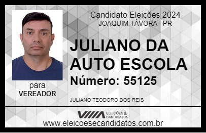 Candidato JULIANO DA AUTO ESCOLA 2024 - JOAQUIM TÁVORA - Eleições