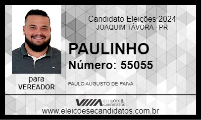 Candidato PAULINHO 2024 - JOAQUIM TÁVORA - Eleições