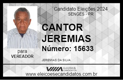 Candidato CANTOR JEREMIAS 2024 - SENGÉS - Eleições